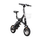 Adult 350W 2 Wheel Black / White Foldable Electric Scooter / Bicycle With Seat