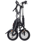 Adult 350W 2 Wheel Black / White Foldable Electric Scooter / Bicycle With Seat