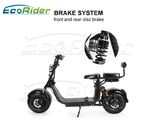 Harley 2 Wheel Electric Scooter 1500w big motor and double 60v 20ah lithium battery citycoco