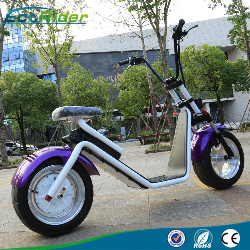 1200W Fat Tire Adults Citycoco Electric Scooter With Two Seat , 60V