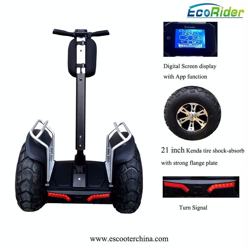 E8-2 4000w Double Battery Two Wheels Electric Chariot Scooter With 21 Inch Tire
