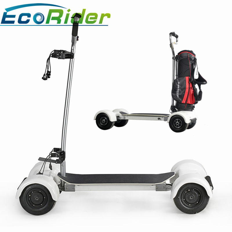 EcoRider Scooter Golf Bag Carrier 1000w Four Wheels 40-60KM Mileage Brushless DC Motor