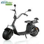 40KM / H Black Color 2 Wheel Electric Scooter Citycoco Fat Tire Strong Construction