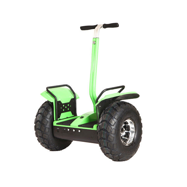 Standing 2 Wheel Electric Scooter Green / Self Balancing Transporter Brush DC Motor